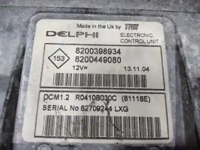 Second-hand car spare part ecu engine control for renault modus confort dynamique oem iam references 8200398934 r0410b030c 8200449080