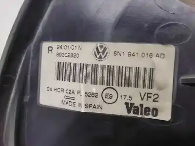 Pièce détachée automobile d'occasion feu droit pour volkswagen polo (9n1) highline références oem iam 6n1941016ad  