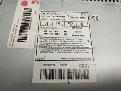 Gebrauchtes Autoersatzteil AUDIOSYSTEM / RADIO-CD zum HYUNDAI I20 I (PB, PBT)  OEM-IAM-Referenzen 96170C8250SDH  