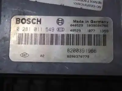 Second-hand car spare part ecu engine control for renault scenic ii authentique oem iam references 0281011549 8200391966 8200370779