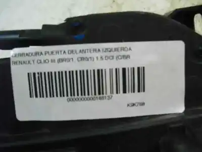 Second-hand car spare part left front door lock for renault clio iii 1.5 dci diesel oem iam references   