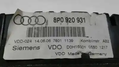 Автозапчастина б/у панель інструментів для audi a3 (8p) 2.0 tdi ambiente (dpf) (125kw) посилання на oem iam 8p0920931ex  