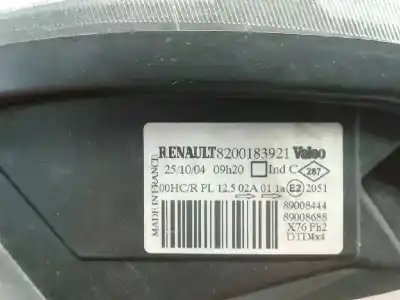 Автозапчасти б/у правая фара за renault kangoo (f/kc0) authentique 4x4 ссылки oem iam 8200183921  