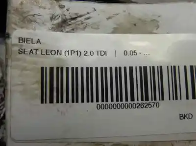 Peça sobressalente para automóvel em segunda mão biela por seat leon (1p1) 2.0 tdi referências oem iam   