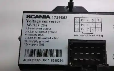 Peça sobressalente para automóvel em segunda mão conversor/inversor de potência por scania serie p/g/r (l-clase) 12.7 diesel referências oem iam 1729858  