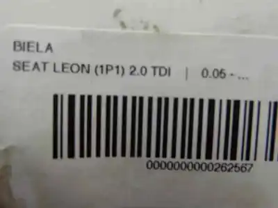Peça sobressalente para automóvel em segunda mão biela por seat leon (1p1) 2.0 tdi referências oem iam   