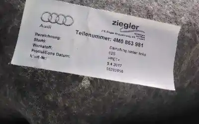 Автозапчасти б/у обивка задней левой двери за audi q7 (4m) 3.0 tdi quattro ссылки oem iam 4m0863981  