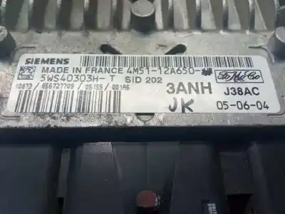 Second-hand car spare part ecu engine control for ford focus berlina (cap) ambiente (d) oem iam references 4m5112a650 5ws40303h j38ac