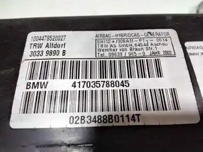 Автозапчастина б/у передня права бічна подушка безпеки для bmw x5 (e53) 3.0d посилання на oem iam 417035788045  