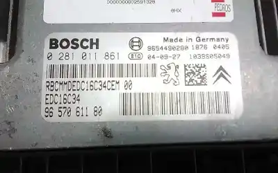 Second-hand car spare part ecu engine control for citroen c3 1.4 hdi exclusive oem iam references 9657061180 edc16c34 0281011861