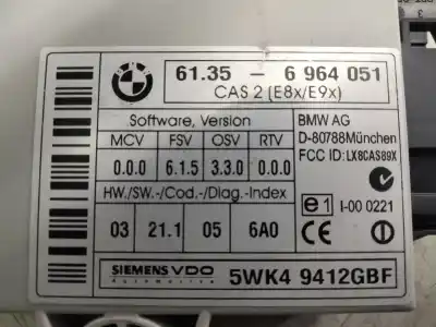 Second-hand car spare part electronic module for bmw serie 1 berlina (e81/e87) 118d oem iam references 6964051  