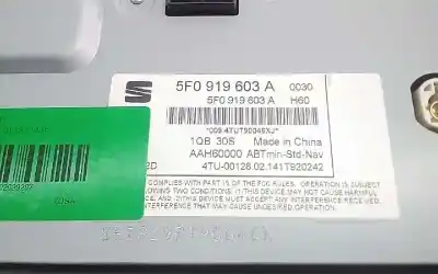 Second-hand car spare part multifunction display for seat leon sc (5f5) fr oem iam references 5f0919603a aah60000abt 1qb30s