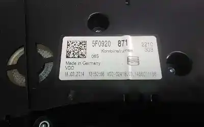 Peça sobressalente para automóvel em segunda mão quadrante por seat leon sc (5f5) fr referências oem iam 5f0920871  