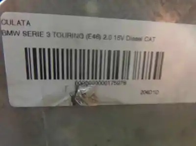 Peça sobressalente para automóvel em segunda mão cabeça / culatra por bmw serie 3 touring (e46) 2.0 16v diesel cat referências oem iam 11127786361  