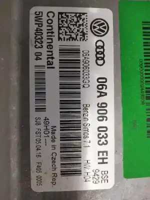 Second-hand car spare part ecu engine control for audi a3 (8p) 1.6 102 cv / 75 kw oem iam references 06a906033eh  5wp4032304