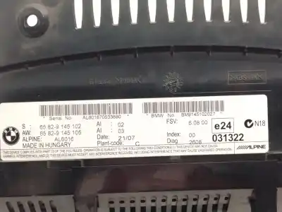 Second-hand car spare part multifunction display for bmw serie 3 berlina (e90) 3.0 turbodiesel cat oem iam references 9145102  