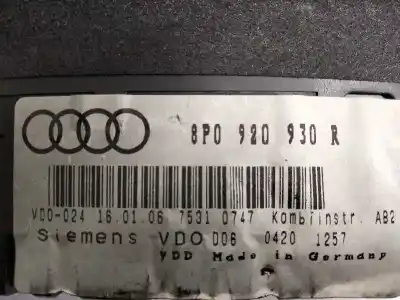 Автозапчастина б/у панель інструментів для audi a3 (8p) 2.0 tdi ambiente посилання на oem iam 8p0920930r  