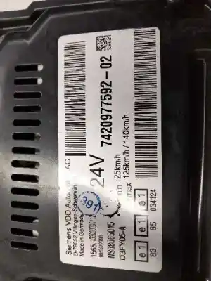 Автозапчастина б/у панель інструментів для renault premium route ->2006 fas 4x2 larga distancia посилання на oem iam 7420977592  