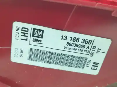 Pezzo di ricambio per auto di seconda mano lampada posteriore sinistra per opel corsa d 1.3 16v cdti riferimenti oem iam 13186350  