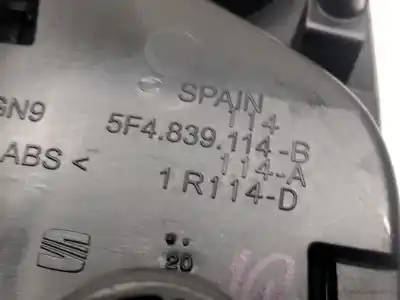 Second-hand car spare part interior right rear handle for seat ateca (kh7) style oem iam references 5f4839114b  