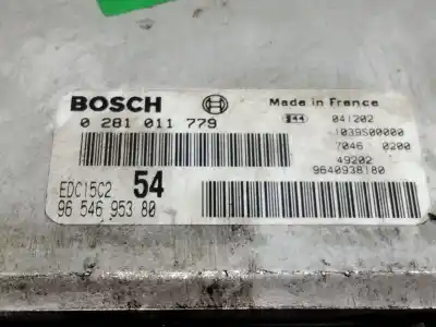 Second-hand car spare part ecu engine control for citroen c8 2.2 hdi 16v premier ii oem iam references 9654695380  0281011779