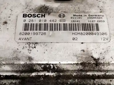 Second-hand car spare part ecu engine control for renault megane i scenic (ja0) 1.9 turbodiesel cat (f8q-784) oem iam references 8200199726  0281010442