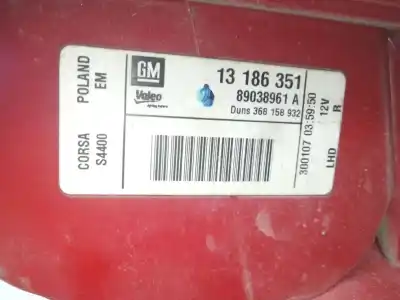 Second-hand car spare part right tailgate light for opel corsa d (s07) 1.3 cdti (l08 l68) oem iam references 13186351  
