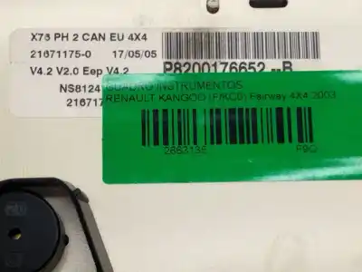 Second-hand car spare part dashboard for renault kangoo (f/kc0) fairway 4x4 oem iam references p8200176652b  