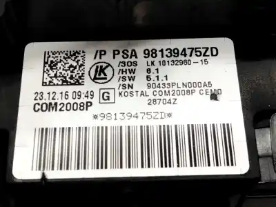 Second-hand car spare part indicator switch for citroen c4 cactus feel oem iam references 98139475zd  