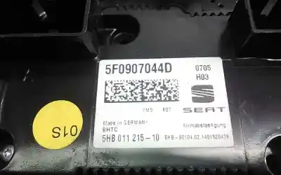 Peça sobressalente para automóvel em segunda mão comando de sofagem (chauffage / ar condicionado) por seat leon st (5f8) reference referências oem iam 5f0907044d  