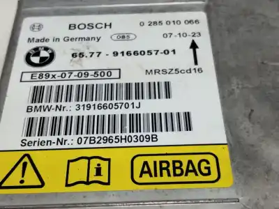 Peça sobressalente para automóvel em segunda mão centralina de airbag por bmw 3 coupé (e92) 320 d referências oem iam 916605701  