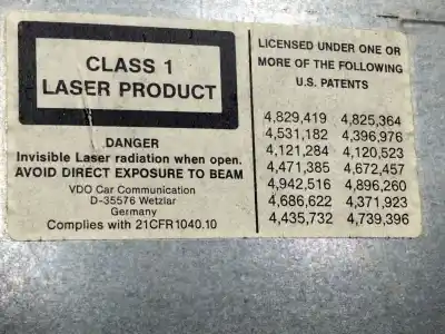 Second-hand car spare part audio system / radio cd for bmw x3 (e83) 2.0 d oem iam references 4829419  