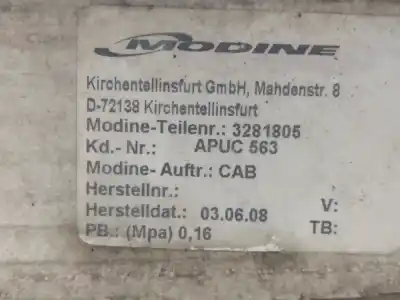 Second-hand car spare part intercooler for daf fa 95xf 480 oem iam references 3281805  