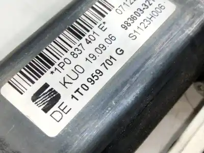 Peça sobressalente para automóvel em segunda mão motor elevador vidro dianteiro esquerdo por seat leon (1p1) leon (1p1) (2005 - 2012) referências oem iam 1p0837401e  
