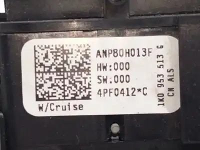 Second-hand car spare part indicator switch for seat leon (1p1) 1.9 tdi oem iam references 1k0969653c  