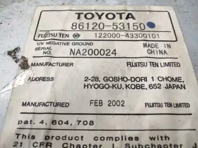Автозапчасти б/у аудиосистема / радио cd за lexus is200 (ds2/is2) 250 v6 ссылки oem iam 8612053150  