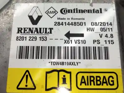 Second-hand car spare part airbag control unit for renault kangoo profesional oem iam references 8201229153  