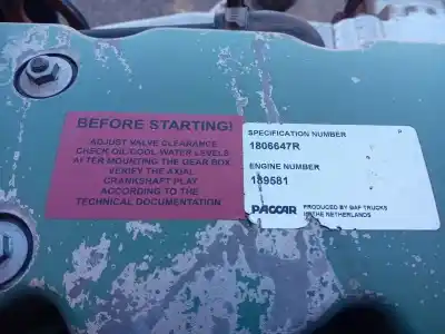 Second-hand car spare part complete engine for daf fa 95xf 480 oem iam references gr165s1  