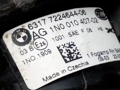 Peça sobressalente para automóvel em segunda mão farol / projetor de nevoeiro direito por bmw x5 (e70) xdrive 30 d referências oem iam 722464406  