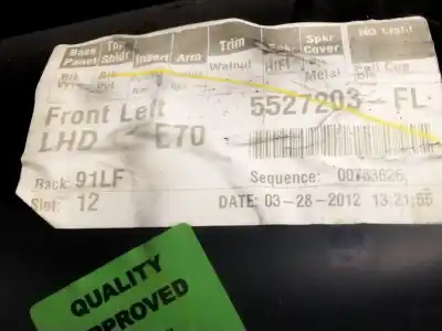 Peça sobressalente para automóvel em segunda mão forra / revestimento da porta dianteira esquerda por bmw x5 (e70) xdrive 30 d referências oem iam 5527203fl  