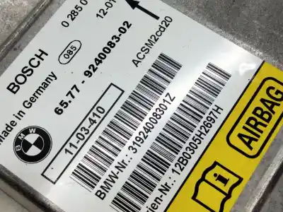 Peça sobressalente para automóvel em segunda mão centralina de airbag por bmw x5 (e70) xdrive 30 d referências oem iam 924008302  