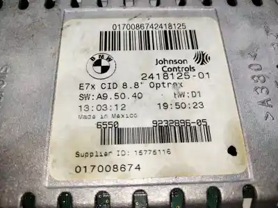 Second-hand car spare part multifunction display for bmw x5 (e70) xdrive 30 d oem iam references 241812501  