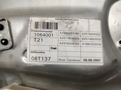 Автозапчасти б/у регулятор стекла переднего левого за mercedes clase r (w251, v251) r 320 cdi 4-matic (251.022, 251.122) ссылки oem iam a2517600334  