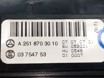 Автозапчастина б/у многофункційне управління для mercedes clase r (w251, v251) r 320 cdi 4-matic (251.022, 251.122) посилання на oem iam a2518703010  