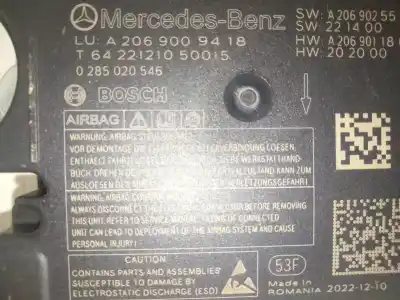 Автозапчастина б/у комплект подушки безпеки для mercedes-benz c-class all-terrain (s206) c 220 d 4-matic (206.214) посилання на oem iam a2066807805 a2068607401 a00086019019116 a206860090  