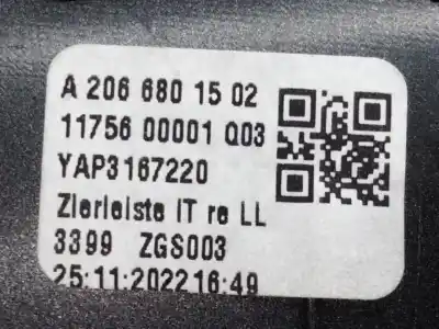 Автозапчастина б/у молдинг для mercedes-benz c-class all-terrain (s206) c 220 d 4-matic (206.214) посилання на oem iam a2066801502  