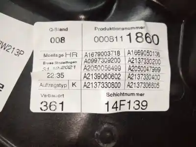 Автозапчасти б/у задний правый стеклорегулятор за mercedes-benz clase e (w213) 2.0 e 220 d (213.004) ссылки oem iam a1679003718  