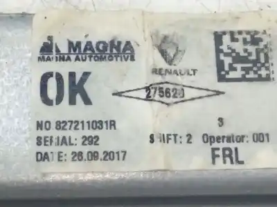 Автозапчасти б/у регулятор стекла заднего левого за dacia logan mcv ii stepway ссылки oem iam 827211031r  