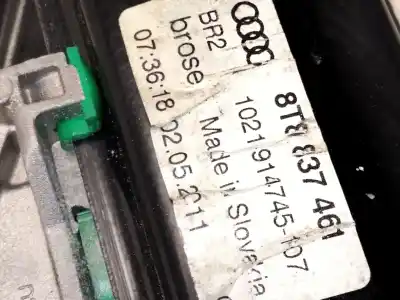 Peça sobressalente para automóvel em segunda mão elevador de vidros dianteira esquerda por audi a5 (8t3) 2.0 tdi referências oem iam 8t8837461  