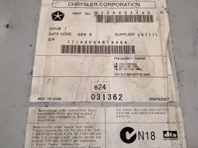 Peça sobressalente para automóvel em segunda mão sistema de áudio / rádio cd por dodge nitro 2.8 crd 4wd referências oem iam 05064924ag  